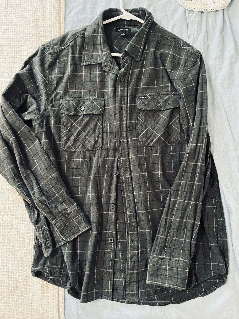 Brixton Charcoal Gray Flannel
